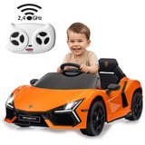 Jamara Ride-on Lamborghini Revuelto 2,4GHz, Kinderfahrzeug orange, Fernsteuerung, Lithium-Ionen-Akku