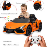 Jamara Ride-on Lamborghini Revuelto 2,4GHz, Kinderfahrzeug orange, Fernsteuerung, Lithium-Ionen-Akku