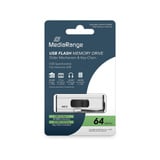 MediaRange 64 GB, USB-Stick silber/schwarz, USB-A 3.2 Gen 1