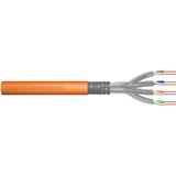 Digitus Professional Cat.7 S/FTP Verlegekabel simplex, B2ca orange, 100 Meter Rolle