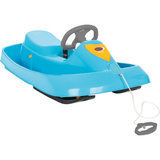 Jamara Snow Play - Bob Ralley 100 cm mit Lenkrad und Bremse, Schlitten blau