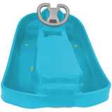 Jamara Snow Play - Bob Ralley 100 cm mit Lenkrad und Bremse, Schlitten blau