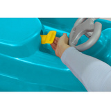 Jamara Snow Play - Bob Ralley 100 cm mit Lenkrad und Bremse, Schlitten blau