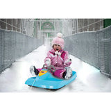 Jamara Snow Play - Bob Ralley 100 cm mit Lenkrad und Bremse, Schlitten blau