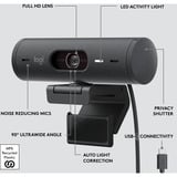 Logitech Brio 500, Webcam schwarz, Graphite