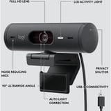 Logitech Brio 500, Webcam schwarz, Graphite