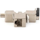 Digitus Cat.6a Keystone-Modul, geschirmt silber, 4 Stück, mit intelligentem Kabelmanager