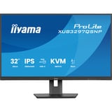 iiyama ProLite XUB3297QSNP-B1, LED-Monitor 80 cm (32 Zoll), schwarz (matt), WQHD, IPS, USB-C-Dock, KVM-Switch, RJ45, 100Hz Panel