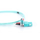 Digitus LWL Patchkabel, Duplex, LC > SC Stecker, Multimode OM3 türkis, 10 Meter