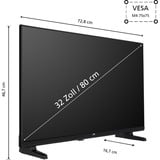 JVC LT-32VH5355, LED-Fernseher 80 cm (32 Zoll), schwarz, WXGA, Triple Tuner, Smart TV, TiVo Betriebssystem