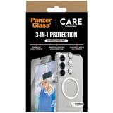 PanzerGlass Flagship 3-in-1 Set transparent/weiß, Samsung Galaxy S25+, QI-kompatibel, EasyAligner
