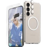 PanzerGlass Flagship 3-in-1 Set transparent/weiß, Samsung Galaxy S25+, QI-kompatibel, EasyAligner