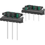 Wera 467/7 Sechsrund HF Set 1 Quergriff-Schraubendreher + Rack, 7-teilig schwarz/grün, mit Haltefunktion
