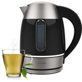 Cecotec Thermosense 400 VisionLight, Wasserkocher edelstahl/schwarz, 2.200 Watt, 1,7 Liter