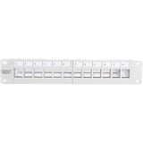 Digitus Modulares Patchpanel, 12-Port, unbestückt grau, 1 HE, für Keystone-Module