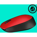 Logitech M171 Wireless, Maus rot, 3 Tasten, für Links- und Rechtshänder, kompatibel mit PC/Mac
