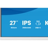iiyama ProLite XB2797QSNP-W1, LED-Monitor 68.5 cm (27 Zoll), weiß, QHD, IPS, HDMI, DP, USB-C, USB-Hub, Daisy Chain, KVM