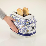 Ariete 2-Schlitz-Toaster Capri weiß/mehrfarbig, 810 Watt, für 2 Scheiben Toast