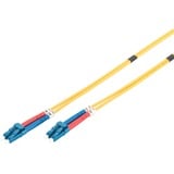 Digitus LWL Patchkabel, Duplex, LC > LC Stecker, Singlemode OS2 gelb, 2 Meter