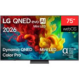LG 75QNED83B6A.AEUD, QNED-Fernseher 189 cm (75 Zoll), schwarz, UltraHD/4K, Mini LED, Triple Tuner, 120Hz Panel
