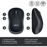 Logitech Wireless Mouse M185, Maus grau