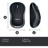 Logitech Wireless Mouse M185, Maus grau