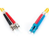 Digitus LWL Patchkabel, Duplex, LC > ST Stecker, Singlemode OS2 gelb, 3 Meter