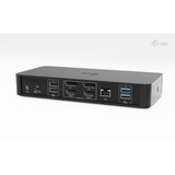 i-tec Universal Intelligent Dual Display Docking Station, Dockingstation schwarz, Power Delivery 100W