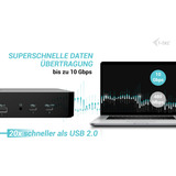 i-tec Universal Intelligent Dual Display Docking Station, Dockingstation schwarz, Power Delivery 100W