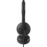 Dell WH3024, Headset schwarz, Kabelgebundenes Headset mit KI-basierter Geräuschunterdrückung