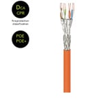 goobay Netzwerkkabel Cat.7a S/FTP (PiMF) Dca orange, 50 Meter, doppelt geschirmt