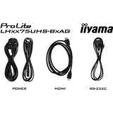 iiyama ProLite LH4375UHS-B2AG, Public Display schwarz (matt), UltraHD/4K, IPS, Lautsprecher, Daisy Chain