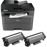 Brother MFC-L2827DWXL, Multifunktionsdrucker dunkelgrau, USB, LAN, WLAN, Scan, Kopie, Fax, Duplex (Druck)