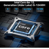 GEEKOM IT12, Mini-PC blau, Windows 11 Pro