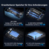 GEEKOM IT12, Mini-PC blau, Windows 11 Pro