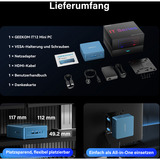 GEEKOM IT12, Mini-PC blau, Windows 11 Pro