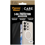 PanzerGlass Flagship 3-in-1 Privacy Set transparent/weiß, Samsung Galaxy S25+, QI-kompatibel, EasyAligner