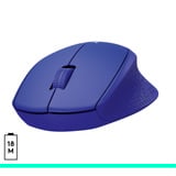 Logitech M330 Silent Plus, Maus blau