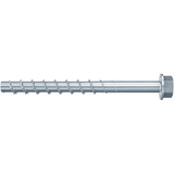 fischer Betonschraube UltraCut FBS 5x60 25/15 Sechskant mit U-Scheibe 100 Stück, galvanisch verzinkter Stahl