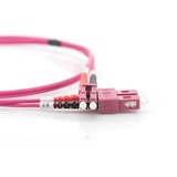 Digitus LWL Patchkabel, Duplex, LC > SC Stecker, Multimode OM4 hellviolett, 3 Meter