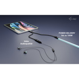 i-tec USB-C Kabel Splitter Audio/Daten, Adapter schwarz, Power Delivery 100W
