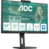 AOC 24P3CW, LED-Monitor 60.5 cm (23.8 Zoll), schwarz, FullHD, IPS, LS, Webcam, Mikrofon, 100Hz Panel