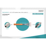 Digitus Professional Cat.7 S/FTP Verlegekabel simplex, Cca orange, 1.000 Meter Trommel