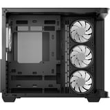 DeepCool CG530U 4F, Tower-Gehäuse schwarz, Gebogene Glasvitrine