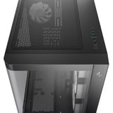 DeepCool CG530U 4F, Tower-Gehäuse schwarz, Gebogene Glasvitrine