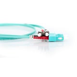 Digitus LWL Patchkabel, Duplex, ST > SC Stecker, Multimode OM3 türkis, 2 Meter