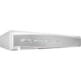 Lindy 4 Port KVM Switch, KVM-Switch weiß, DisplayPort 1.2, USB 2.0 & Audio