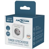 Ansmann Countdown-Steckdose AES 1.5, Zeitschaltuhr weiß, Einfachste Bedienung mit nur einer Taste