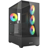 Sharkoon AK6 RGB  , Tower-Gehäuse schwarz, Tempered Glass x 2