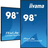 iiyama ProLite LH9875UHS-B2AG, Public Display schwarz (matt), UltraHD/4K, IPS, Lautsprecher